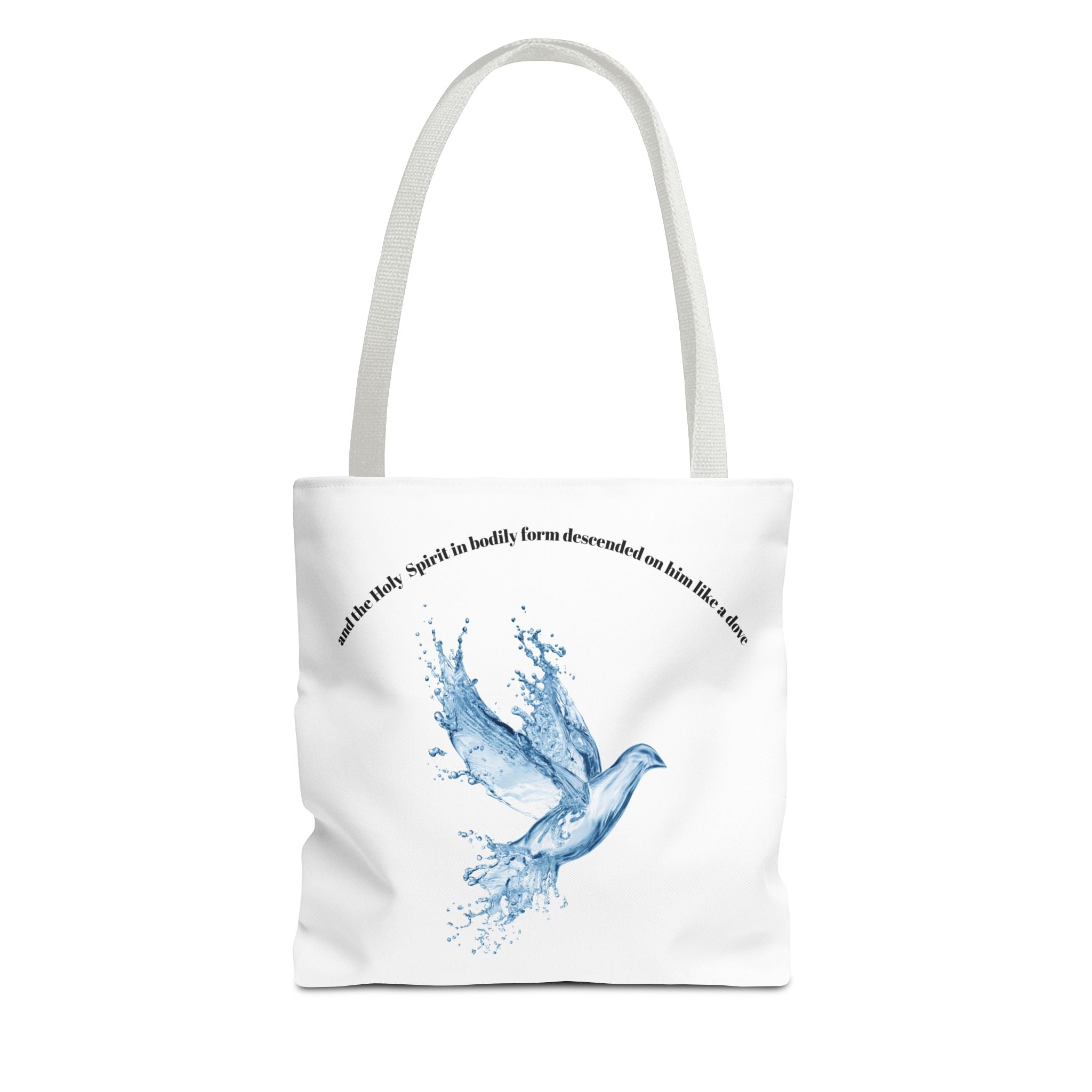 Spiritual Tote Bag with Water Splash Design, Eco-Friendly Beach Bag, Inspirational Gift, Unique Shopping Tote, Christian Art