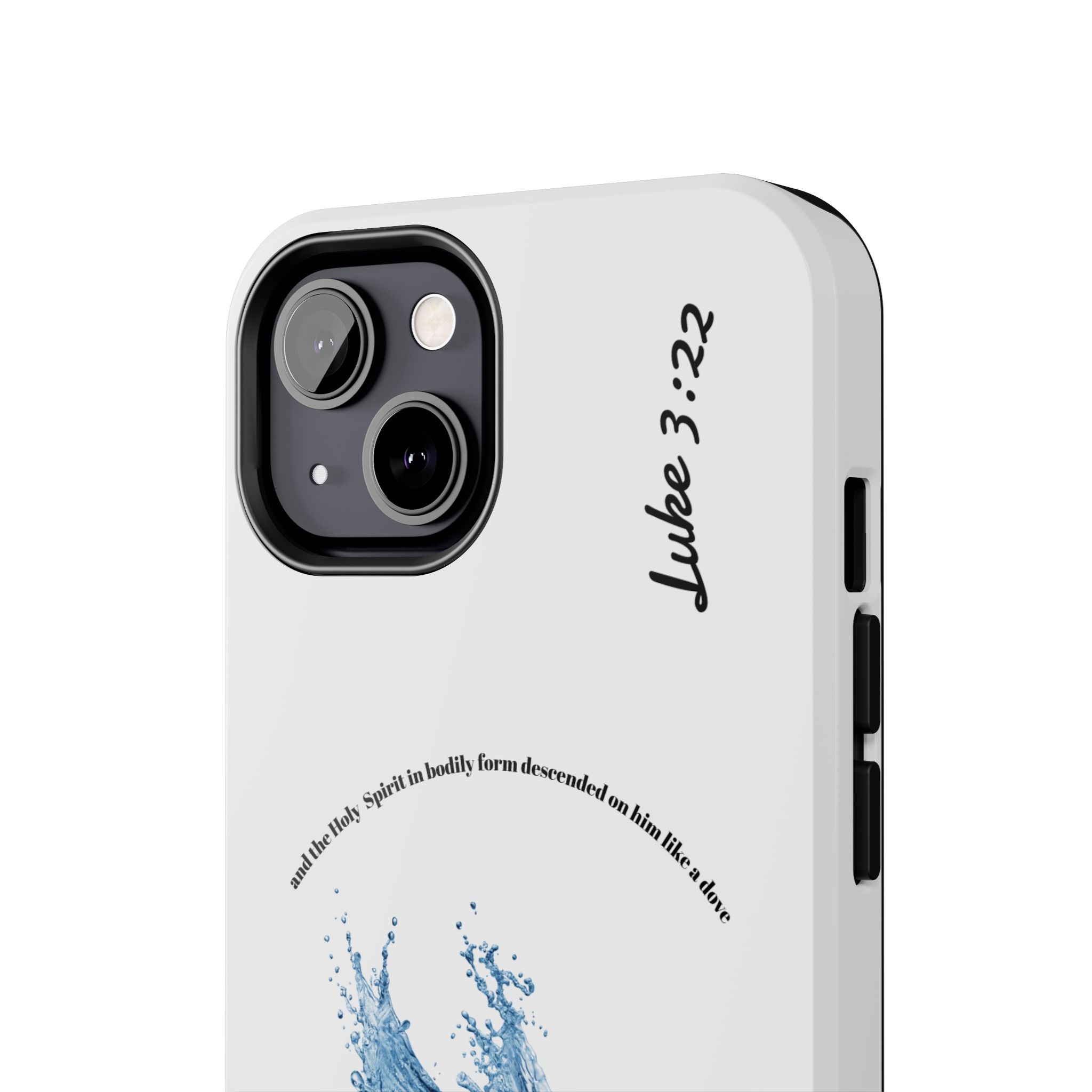 Inspirational Phone Case with Dove Design, Tough Phone Case for Christians, Luke 3:22 Verse Case, Religious Gift, Unique Bible Quote Cover