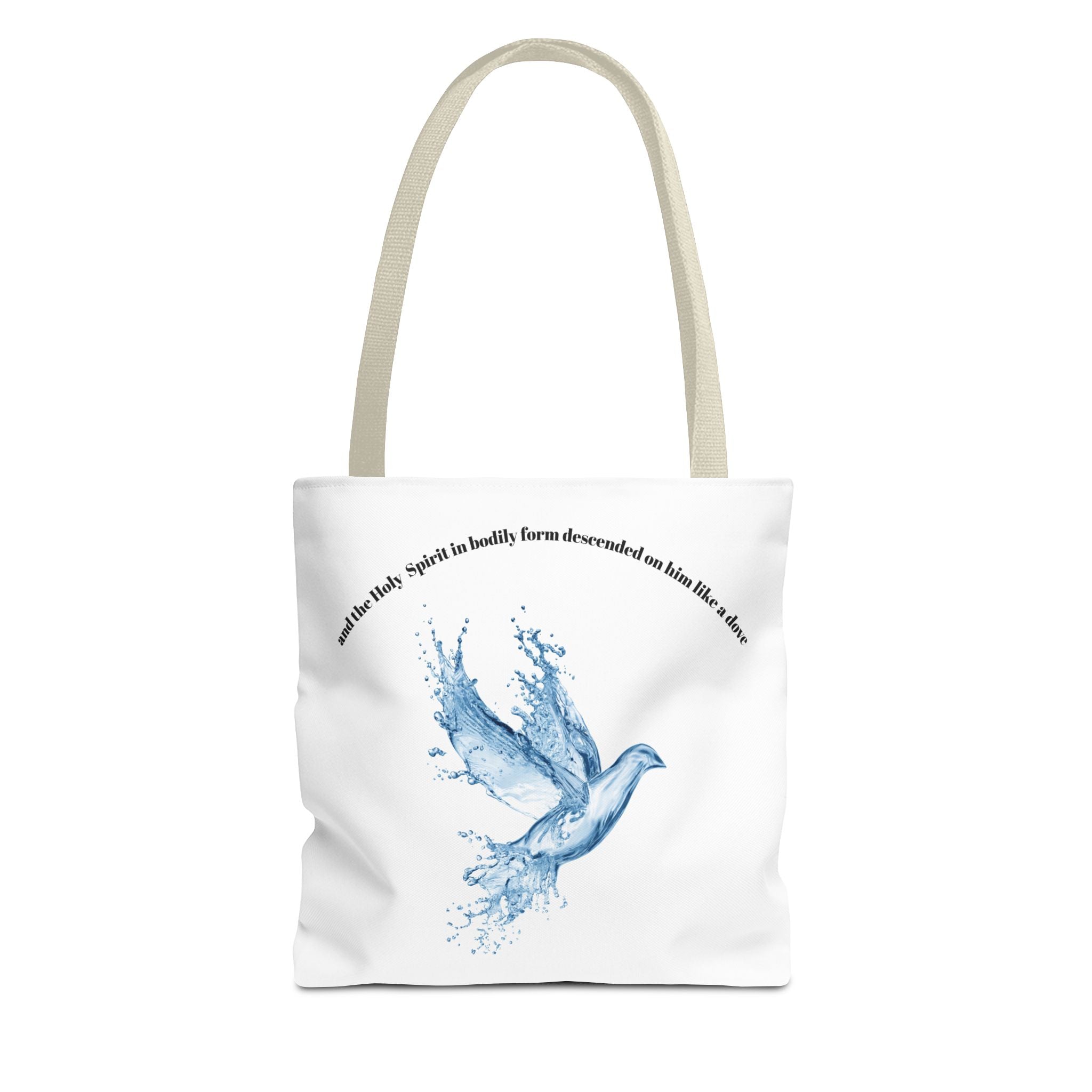 Spiritual Tote Bag with Water Splash Design, Eco-Friendly Beach Bag, Inspirational Gift, Unique Shopping Tote, Christian Art