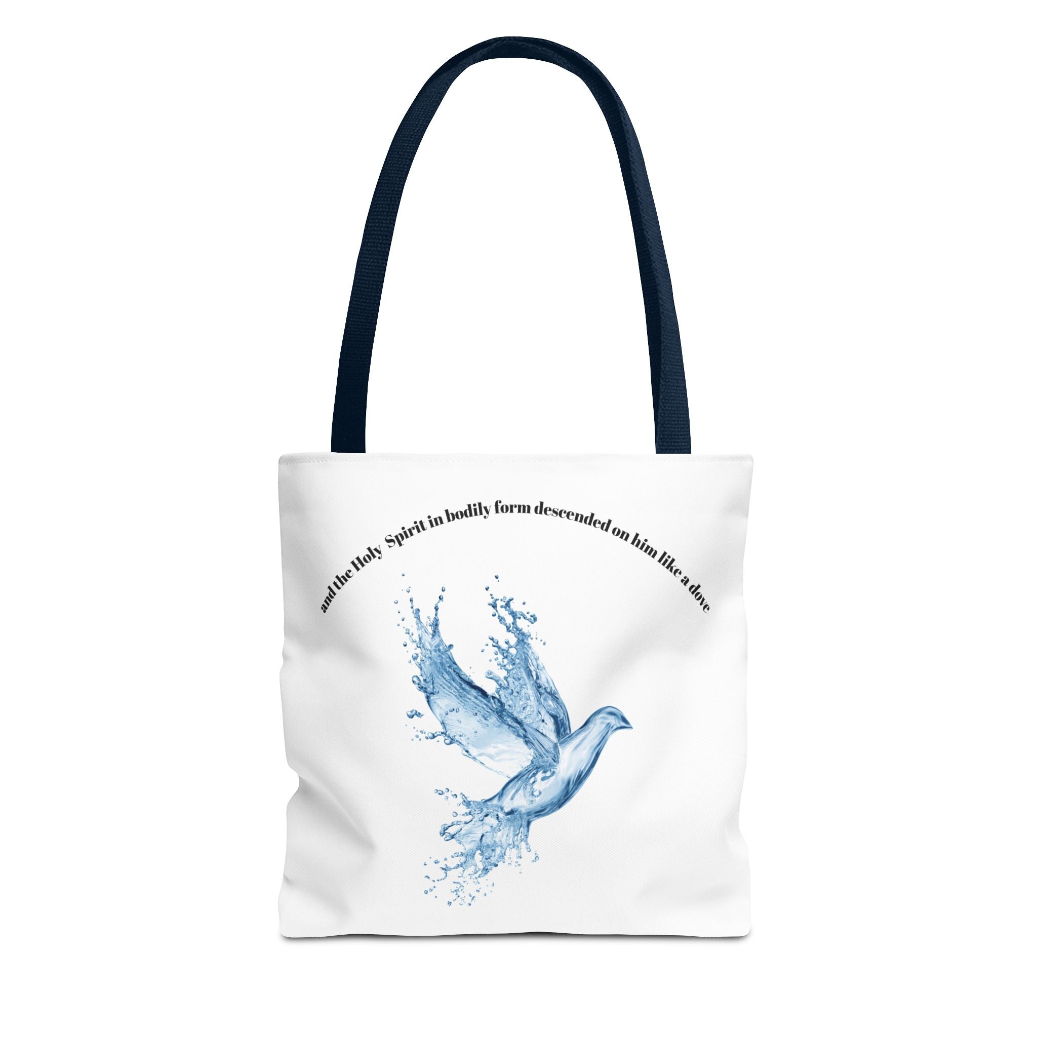 Spiritual Tote Bag with Water Splash Design, Eco-Friendly Beach Bag, Inspirational Gift, Unique Shopping Tote, Christian Art