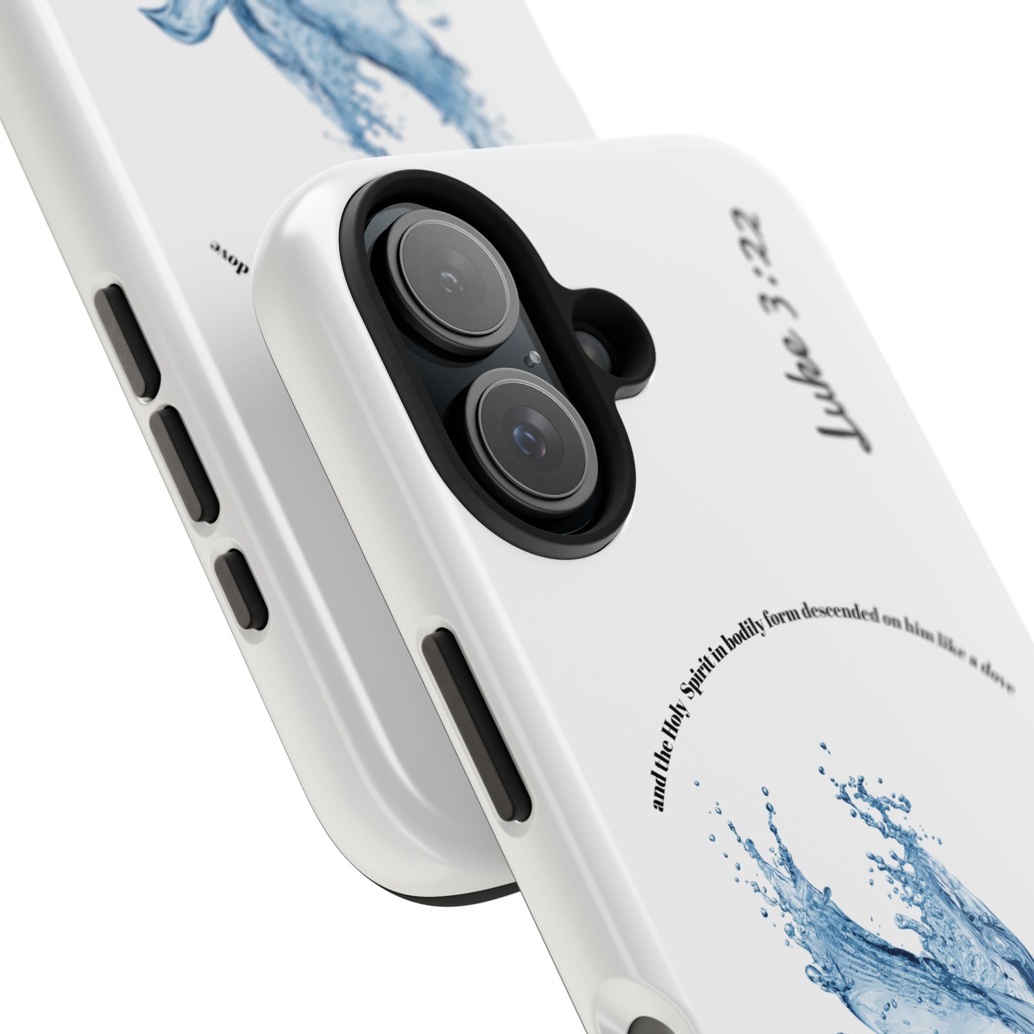 Inspirational Phone Case with Dove Design, Tough Phone Case for Christians, Luke 3:22 Verse Case, Religious Gift, Unique Bible Quote Cover