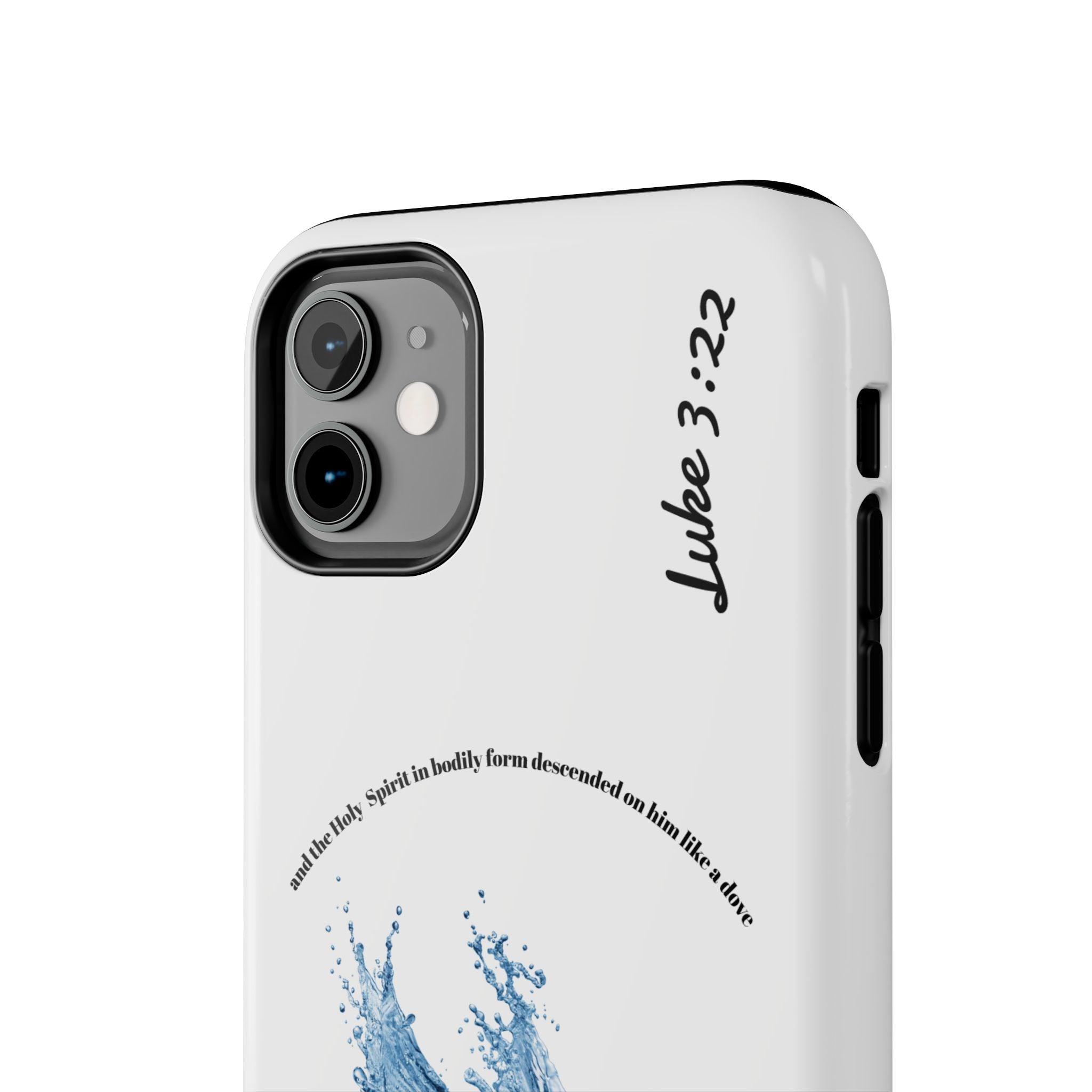 Inspirational Phone Case with Dove Design, Tough Phone Case for Christians, Luke 3:22 Verse Case, Religious Gift, Unique Bible Quote Cover