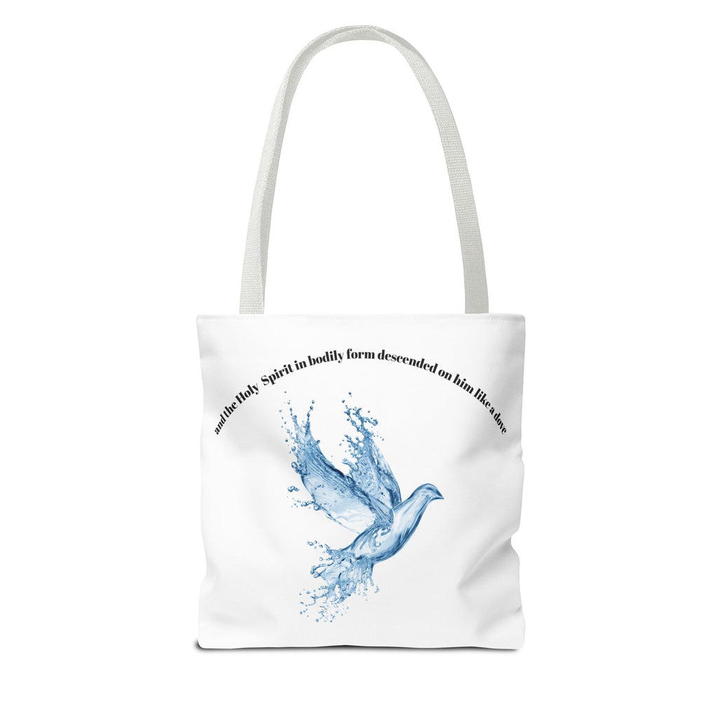 Spiritual Tote Bag with Water Splash Design, Eco-Friendly Beach Bag, Inspirational Gift, Unique Shopping Tote, Christian Art