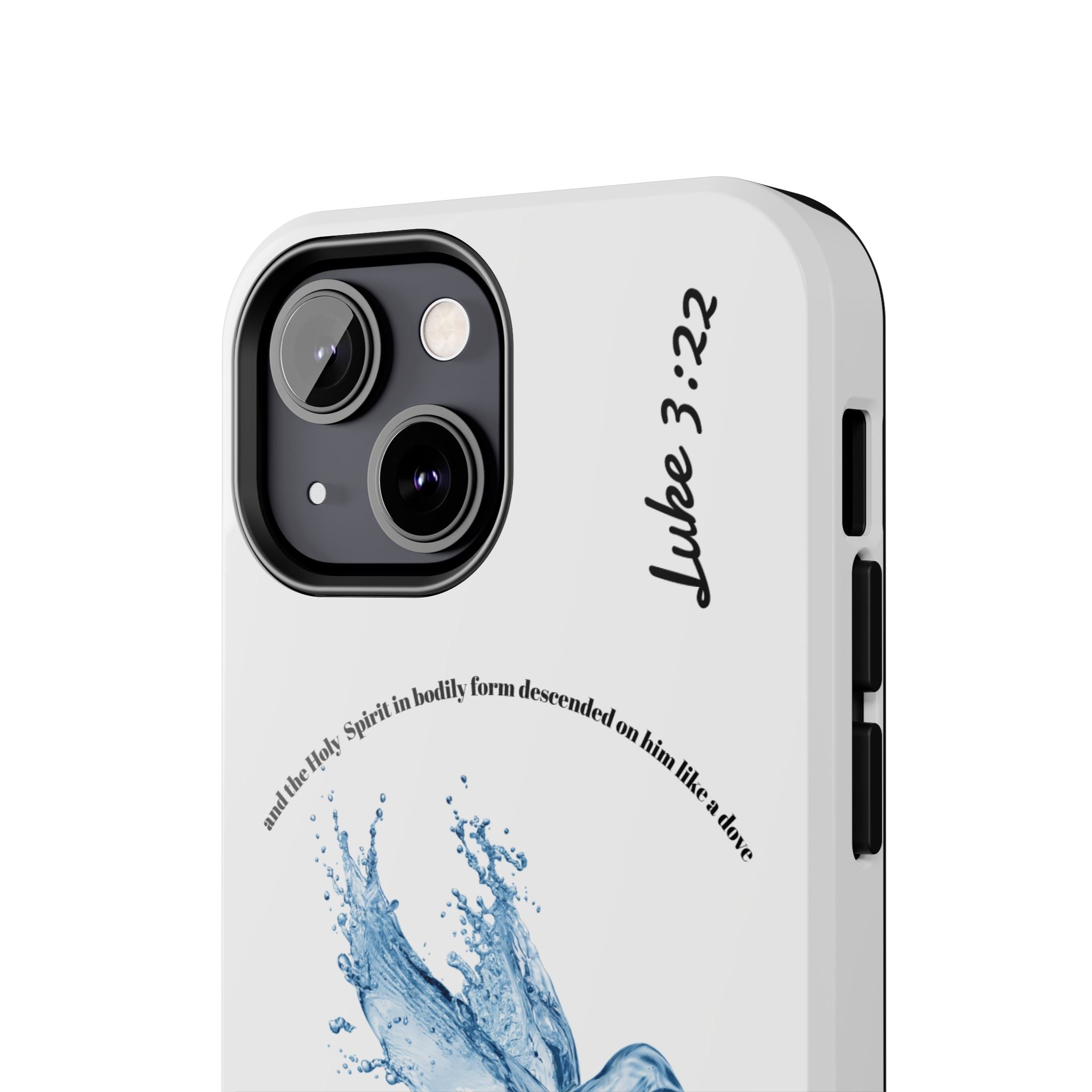 Inspirational Phone Case with Dove Design, Tough Phone Case for Christians, Luke 3:22 Verse Case, Religious Gift, Unique Bible Quote Cover