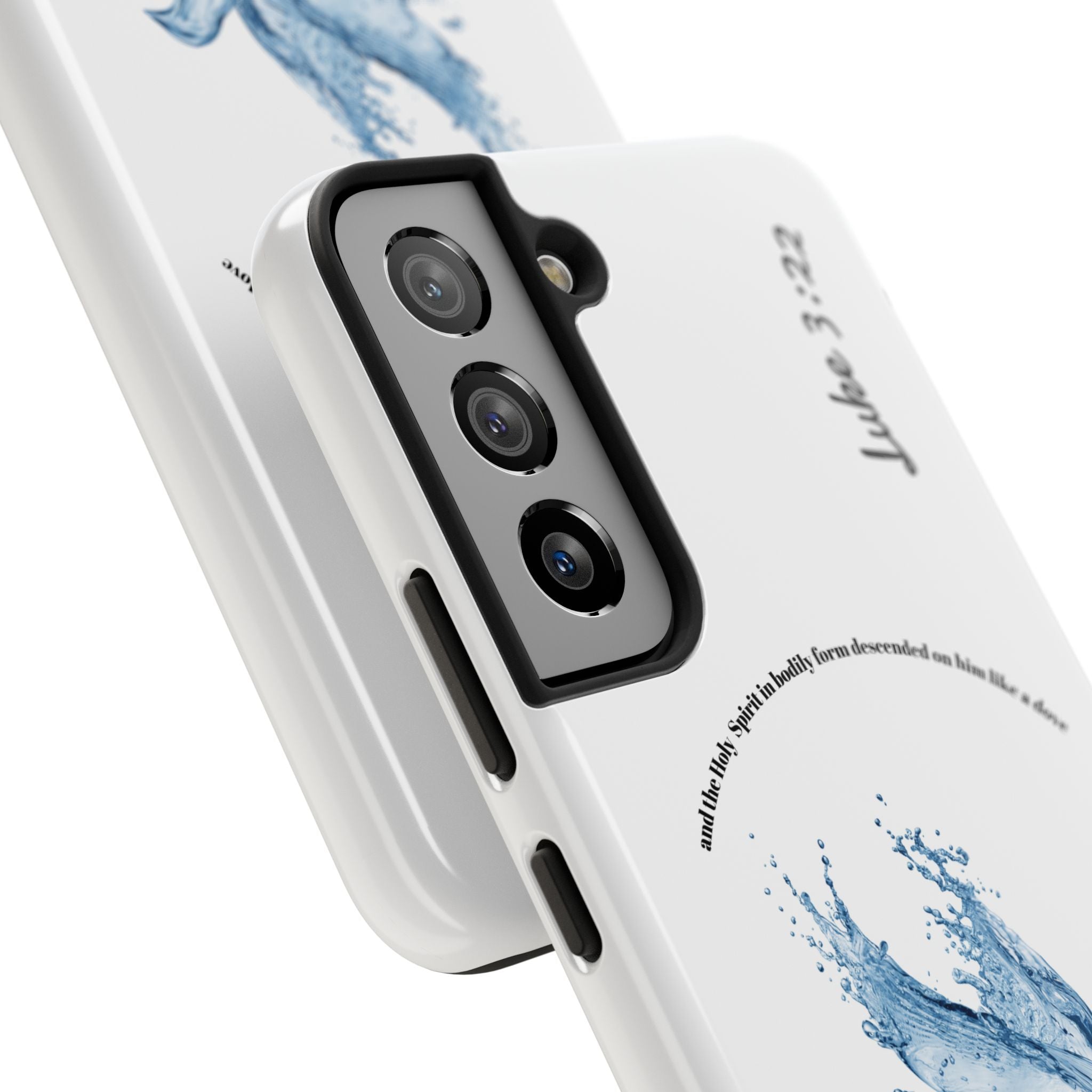 Inspirational Phone Case with Dove Design, Tough Phone Case for Christians, Luke 3:22 Verse Case, Religious Gift, Unique Bible Quote Cover