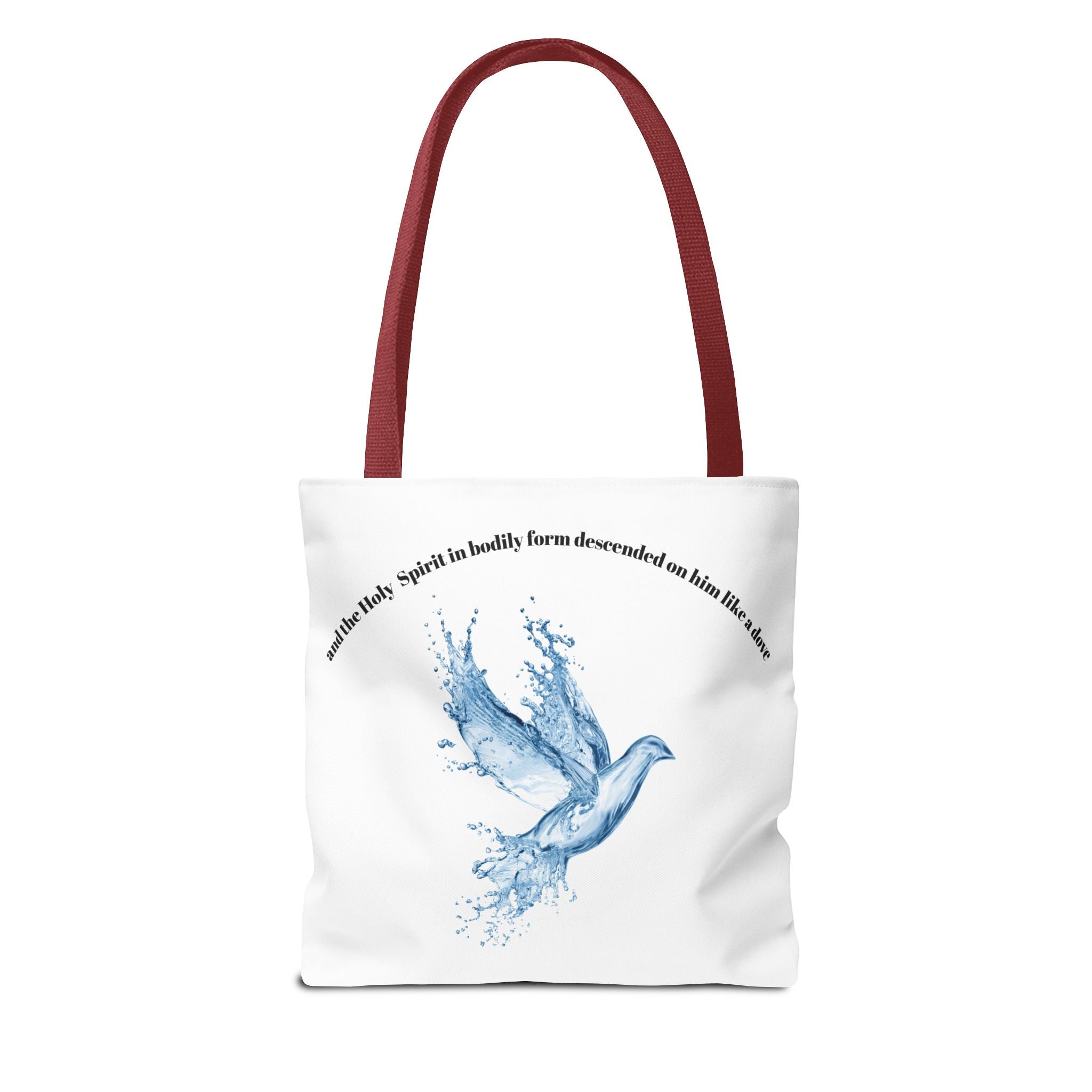 Spiritual Tote Bag with Water Splash Design, Eco-Friendly Beach Bag, Inspirational Gift, Unique Shopping Tote, Christian Art