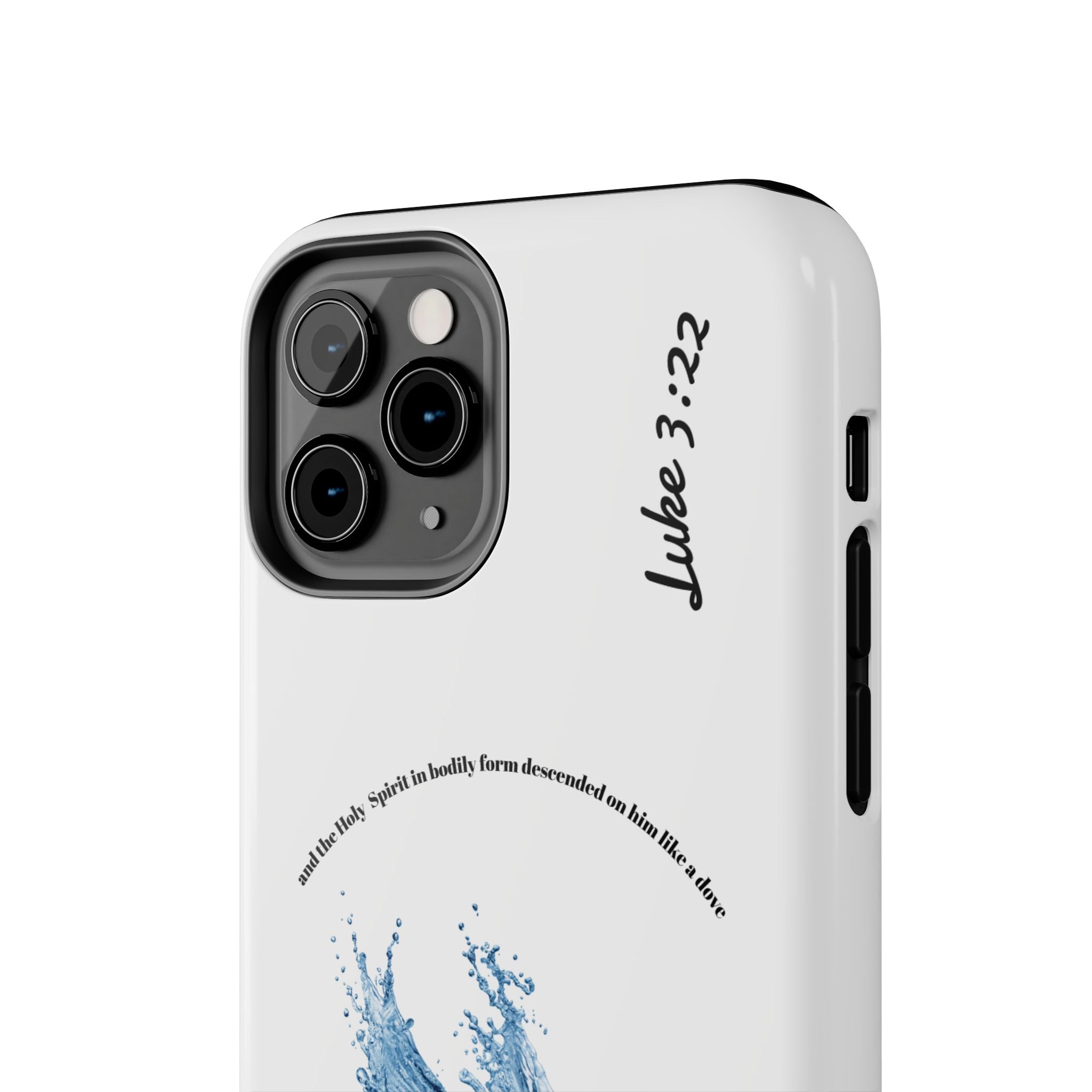 Inspirational Phone Case with Dove Design, Tough Phone Case for Christians, Luke 3:22 Verse Case, Religious Gift, Unique Bible Quote Cover