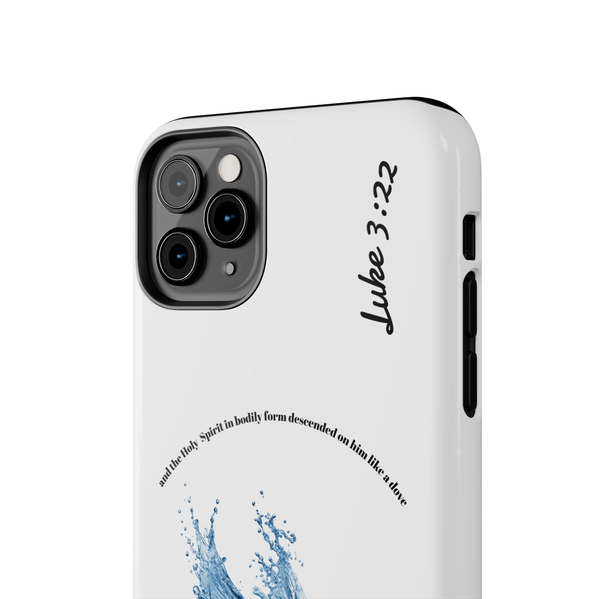 Inspirational Phone Case with Dove Design, Tough Phone Case for Christians, Luke 3:22 Verse Case, Religious Gift, Unique Bible Quote Cover