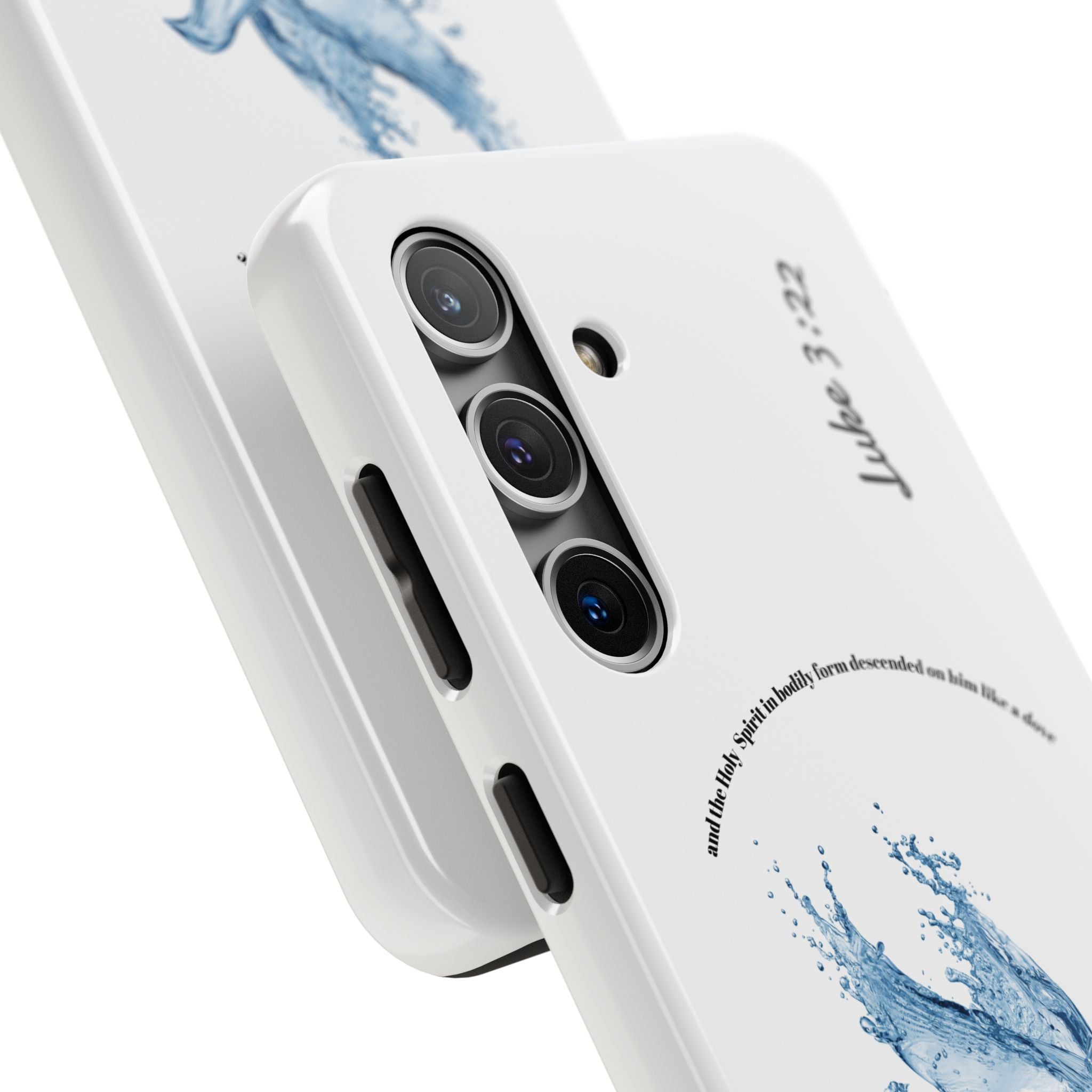 Inspirational Phone Case with Dove Design, Tough Phone Case for Christians, Luke 3:22 Verse Case, Religious Gift, Unique Bible Quote Cover