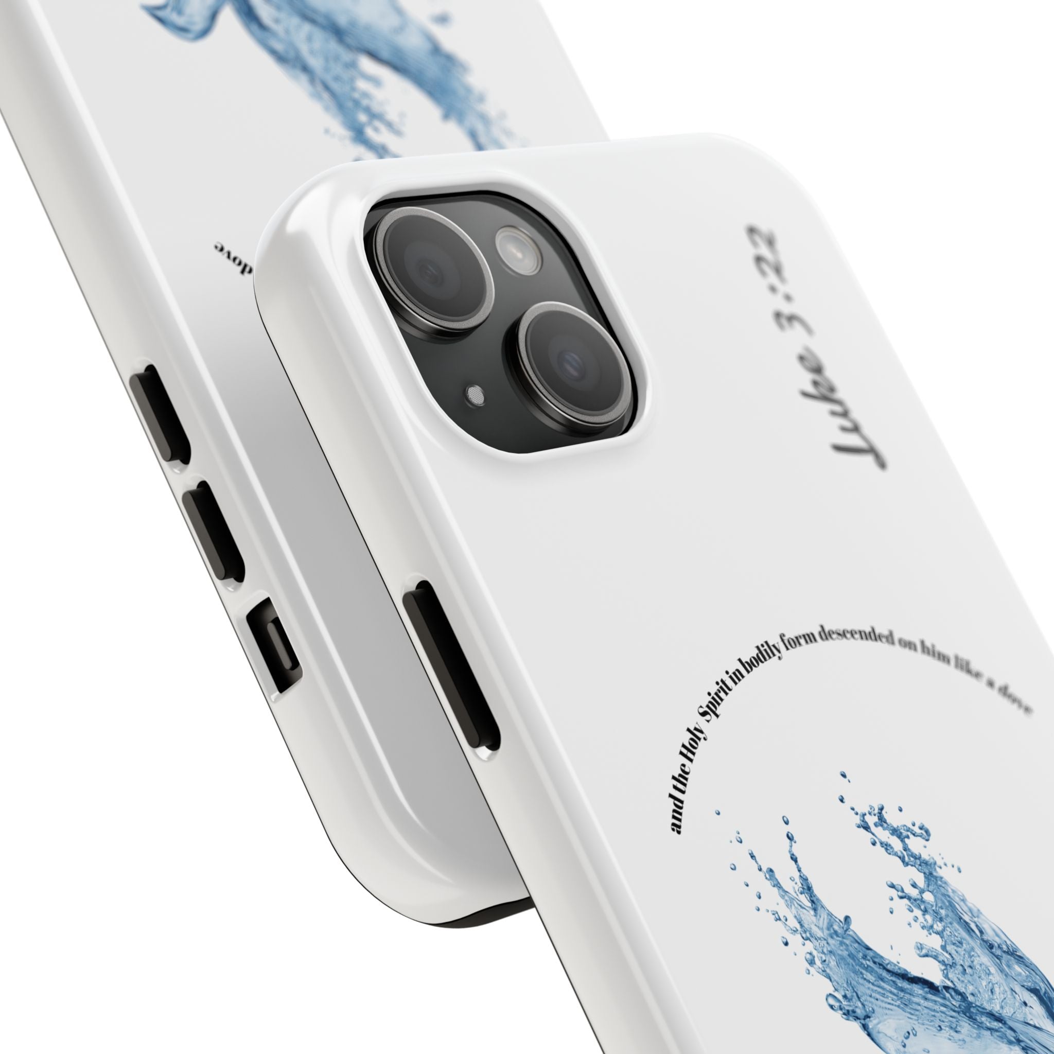 Inspirational Phone Case with Dove Design, Tough Phone Case for Christians, Luke 3:22 Verse Case, Religious Gift, Unique Bible Quote Cover