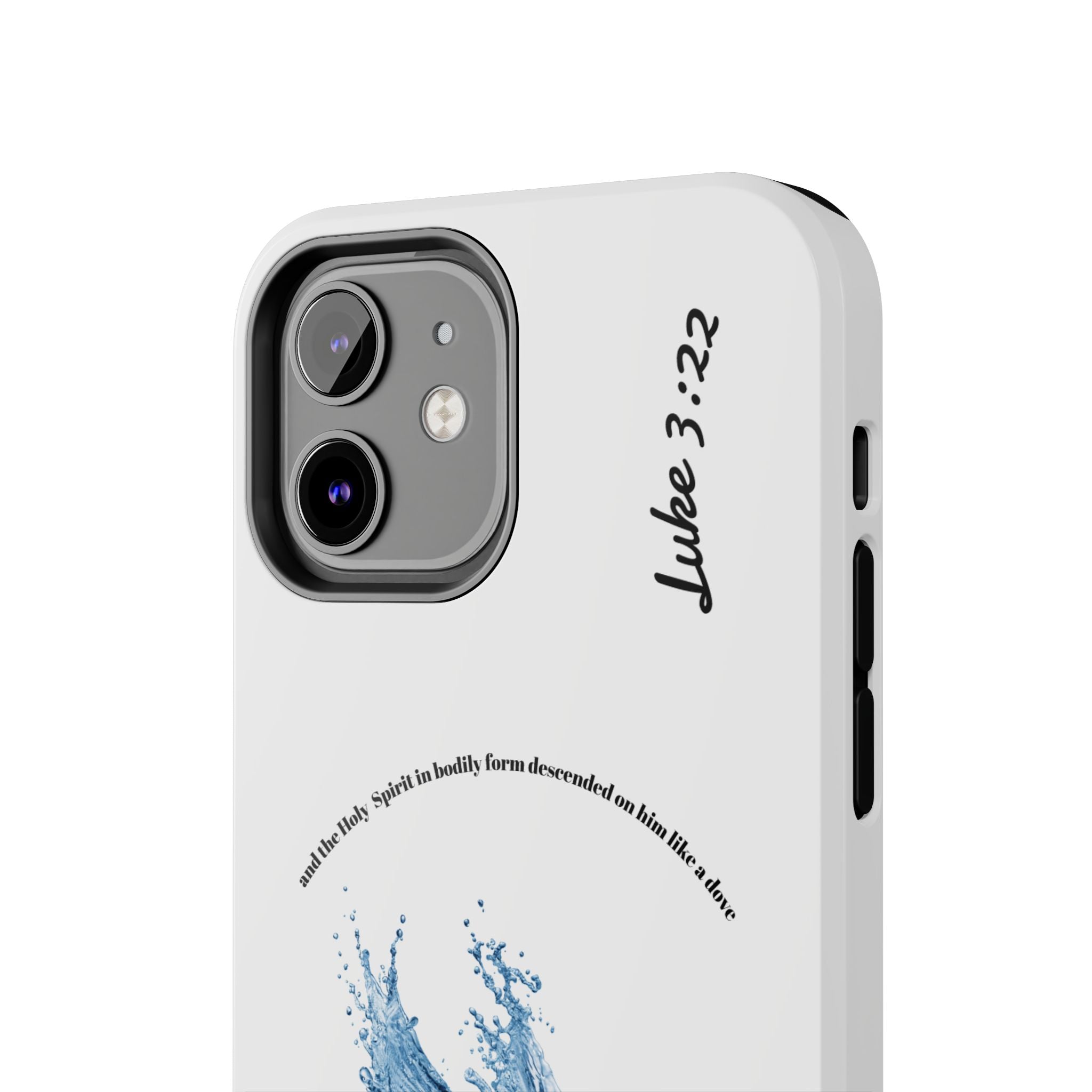 Inspirational Phone Case with Dove Design, Tough Phone Case for Christians, Luke 3:22 Verse Case, Religious Gift, Unique Bible Quote Cover