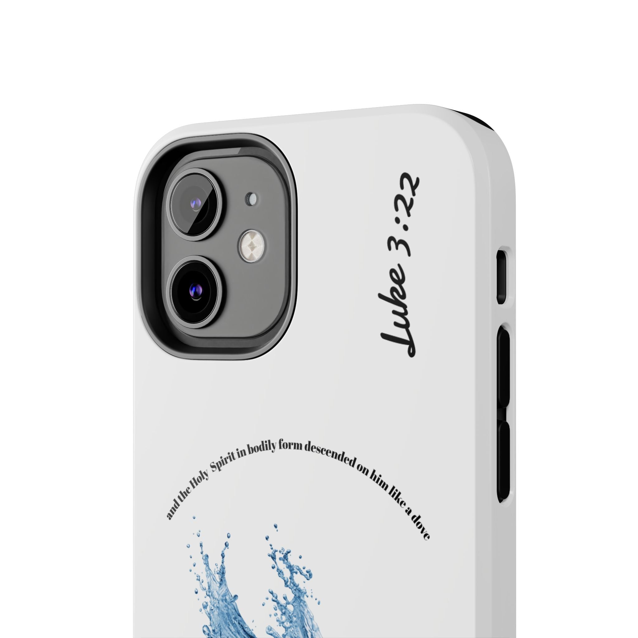 Inspirational Phone Case with Dove Design, Tough Phone Case for Christians, Luke 3:22 Verse Case, Religious Gift, Unique Bible Quote Cover