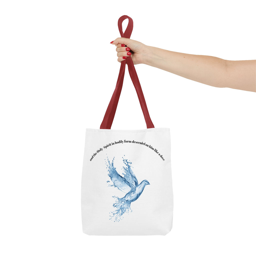 Spiritual Tote Bag with Water Splash Design, Eco-Friendly Beach Bag, Inspirational Gift, Unique Shopping Tote, Christian Art