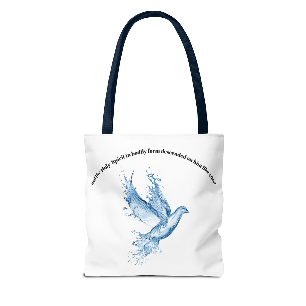 Spiritual Tote Bag with Water Splash Design, Eco-Friendly Beach Bag, Inspirational Gift, Unique Shopping Tote, Christian Art