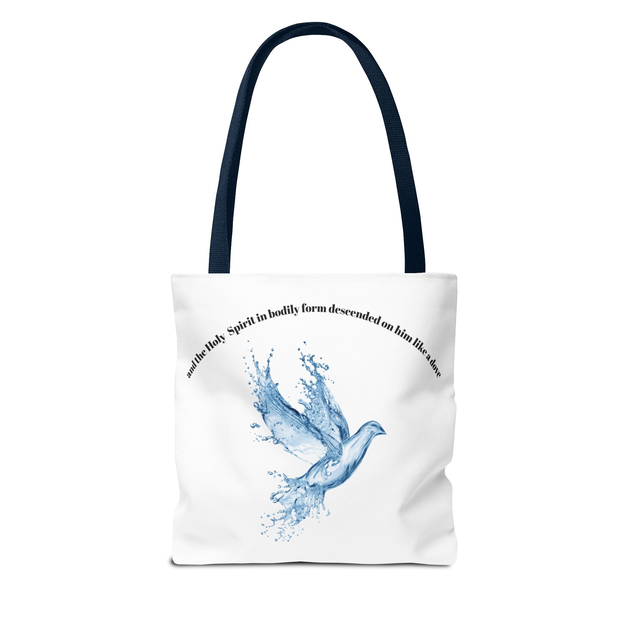 Spiritual Tote Bag with Water Splash Design, Eco-Friendly Beach Bag, Inspirational Gift, Unique Shopping Tote, Christian Art