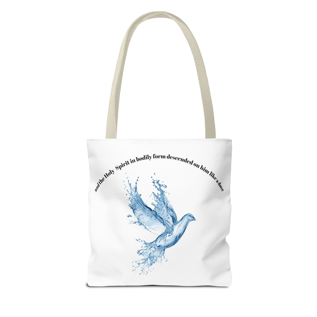 Spiritual Tote Bag with Water Splash Design, Eco-Friendly Beach Bag, Inspirational Gift, Unique Shopping Tote, Christian Art