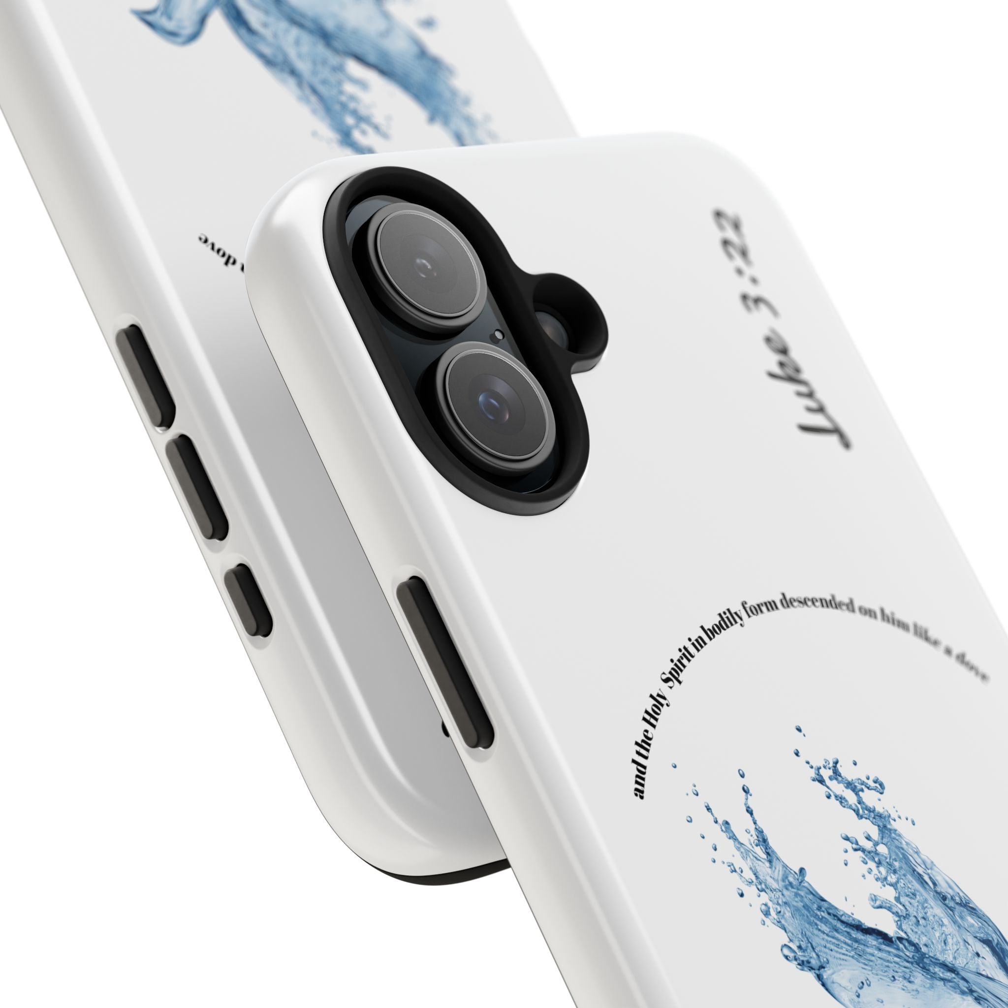 Inspirational Phone Case with Dove Design, Tough Phone Case for Christians, Luke 3:22 Verse Case, Religious Gift, Unique Bible Quote Cover