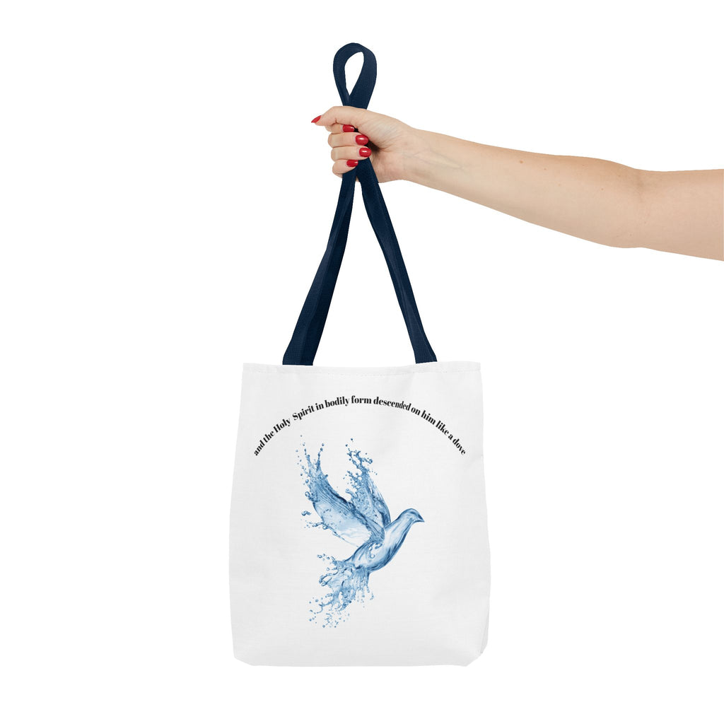 Spiritual Tote Bag with Water Splash Design, Eco-Friendly Beach Bag, Inspirational Gift, Unique Shopping Tote, Christian Art